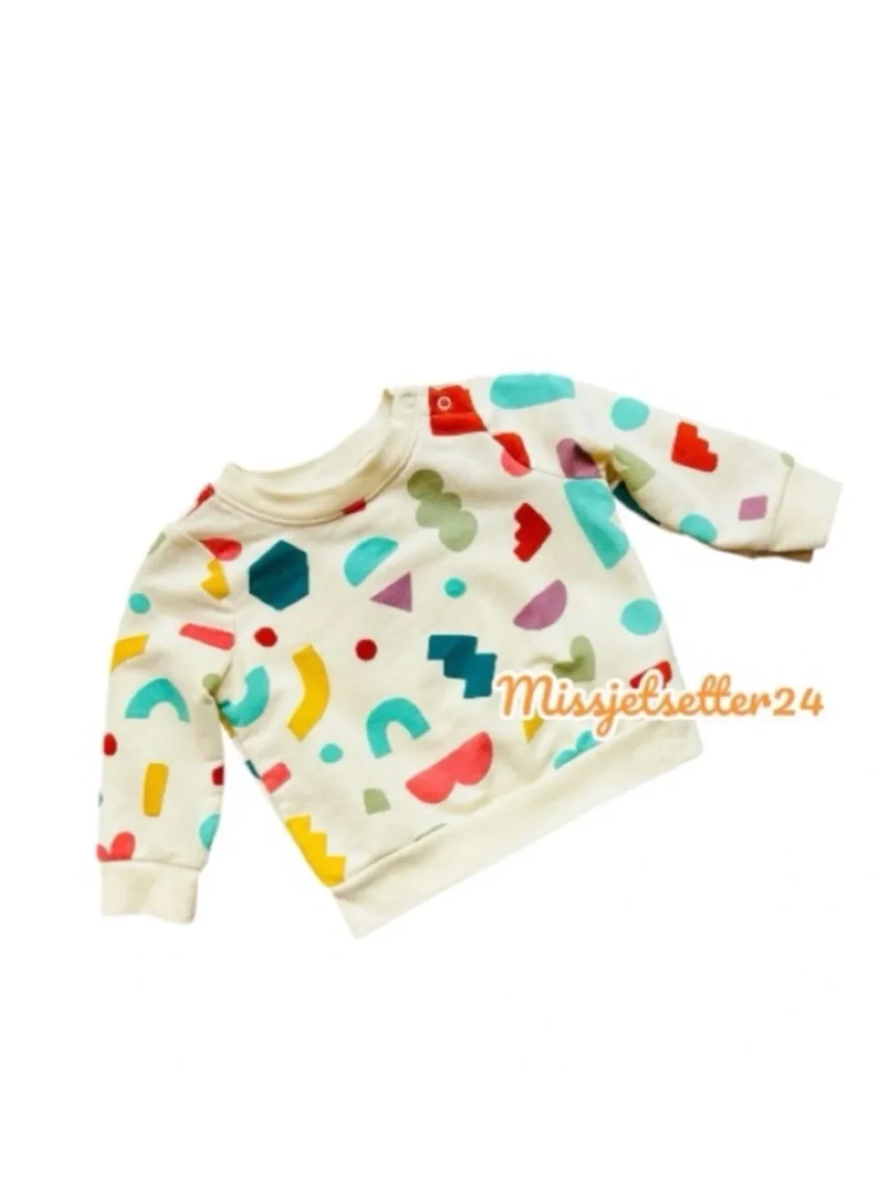 EUC Cat & Jack Unisex Baby Abstract Colorful Shapes Sweatshirt 3-6 months